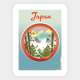 Japan vintage travel logo Sticker